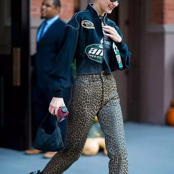 Fendi Vintage Genuine Zucca Leopard Cheetah Animal Print Pants Rare - Picture 2 of 9